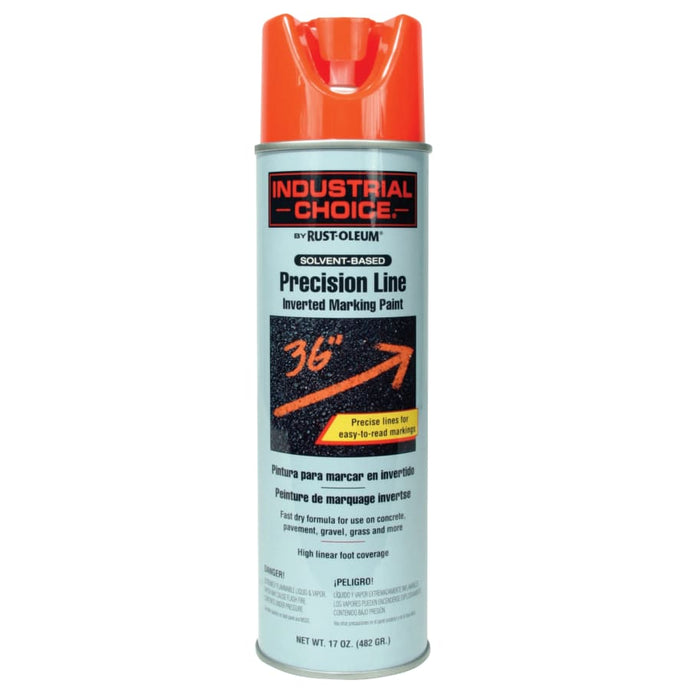 M1600/M1800 Precision-Line Inverted Marking Paint,17oz, Fluorescent Red