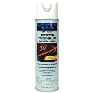 M1600/M1800 Precision-Line Inverted Marking Paint,17oz, White, Water-Based