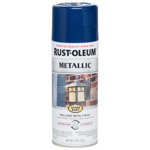 Stops Rust Metallic Spray Paints, 11 oz, Blue, Metallic Finish