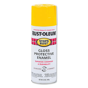 Stops Rust® Protective Enamel Spray Paint, 12 oz Aerosol Can,  Sunburst Yellow, Gloss Finish