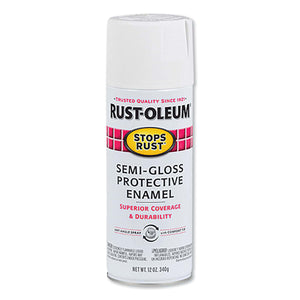 Stops Rust® Protective Enamel Spray Paint, 12 oz Aerosol Can, White, Gloss Finish