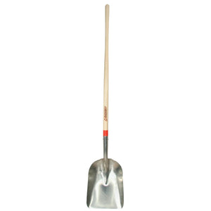 Aluminum Scoops, 14 1/2 x 11 Blade, 48 in White Ash Straight Handle