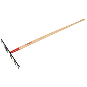 Level Rake for Gravel, 16 in W, Forged Steel, 66 in American Hardwood Handle