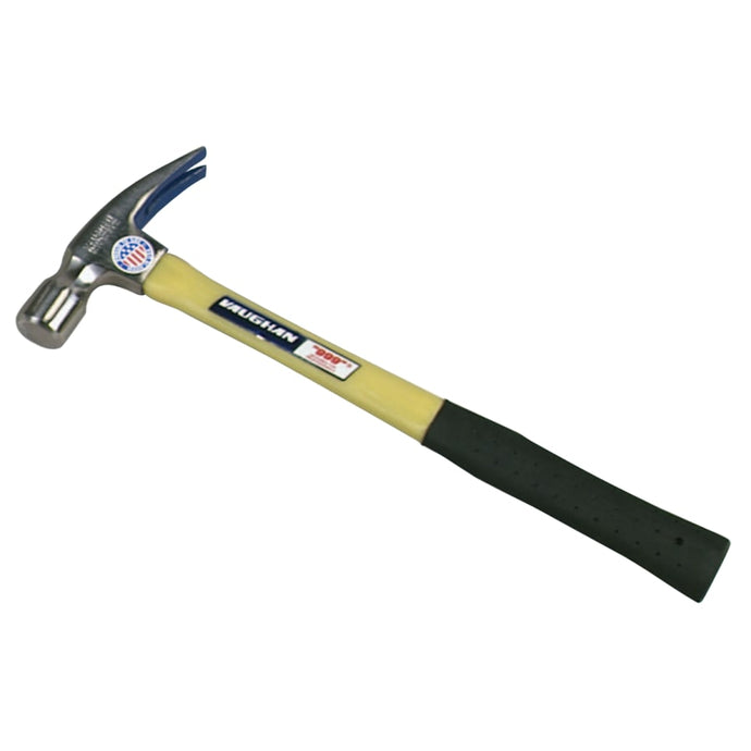 Fiberglass Hammer, Forged Steel Head, Straight Handle, 14 in, 2 lb