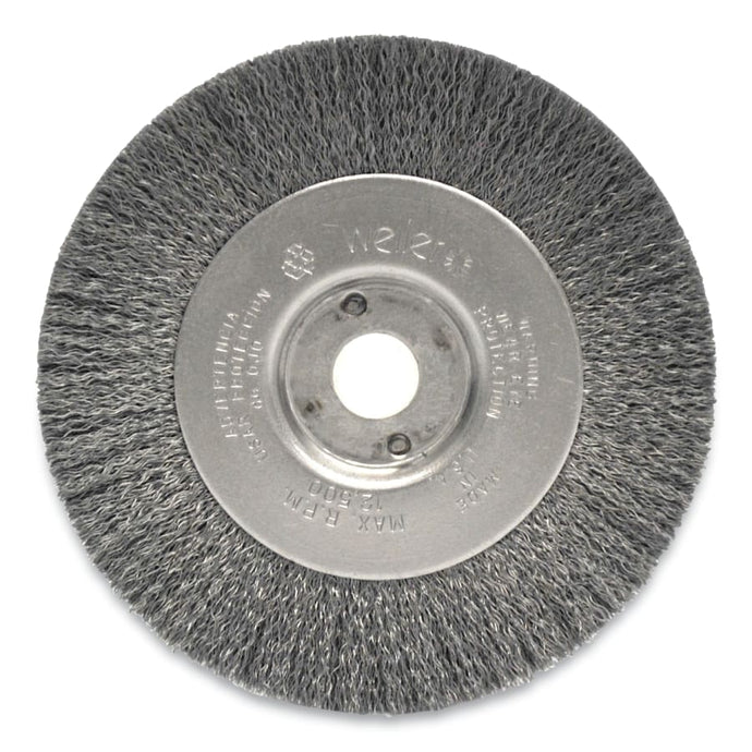 Narrow Face Crimped Wire Wheel, 4 in D x 1/2 in W, .0118 in Steel, 6,000 rpm
