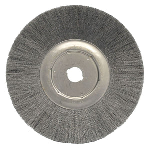 Narrow Face Crimped Wire Wheel, 12 in D, .006 Steel, 1 1/4 in Arbor