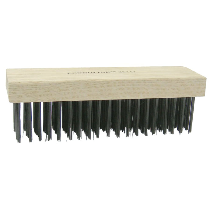 Vortec Pro Block Type Scratch Brushes, 6X19 Rows, Round Steel Wire, Wood Handle