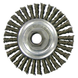 Vortec Pro® Knot Wire Wheel, 4 in D x Narrow W, .02 in Carbon Steel, 20,000 rpm