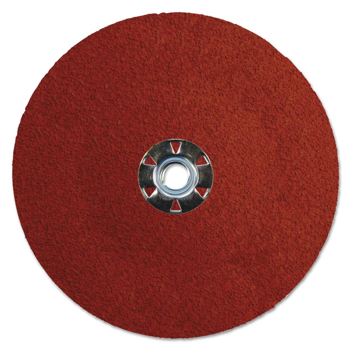Tiger Ceramic Resin Fiber Discs, 7 in Dia, 5/8 Arbor, 50 Grit, Ceramic