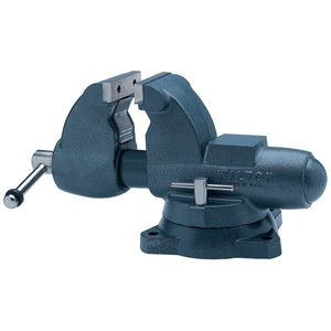 Combination Pipe & Bench Vise, 3-1/2 in Jaw, 4-1/2 in Throat, Swivel Base