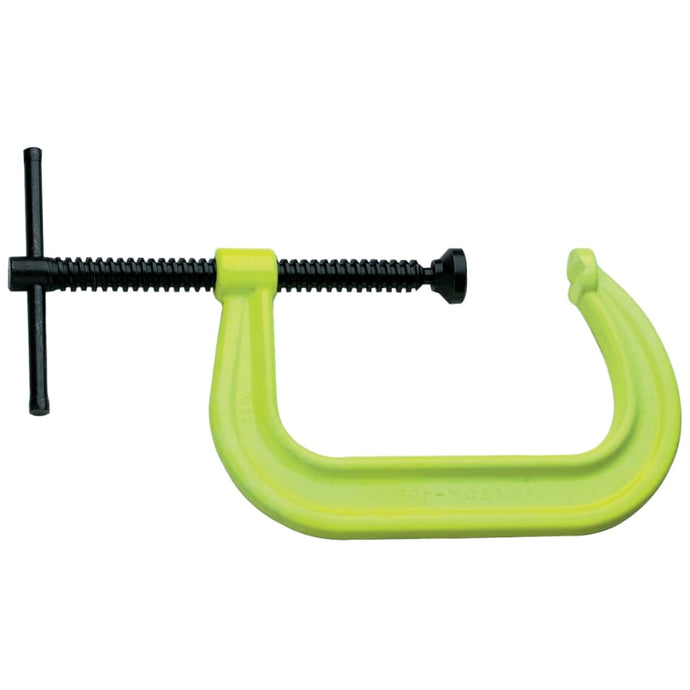 400 SF Hi-Visibility Safety C-Clamps, Sliding Pin, 6 5/16 in Throat Depth