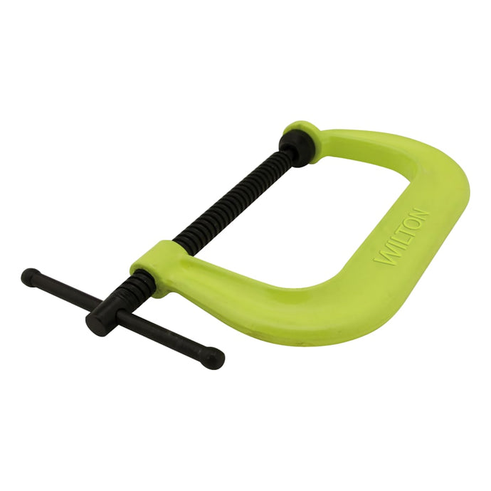 400 SF Hi-Visibility Safety C-Clamps, Sliding Pin, 4 1/8 in Throat Depth